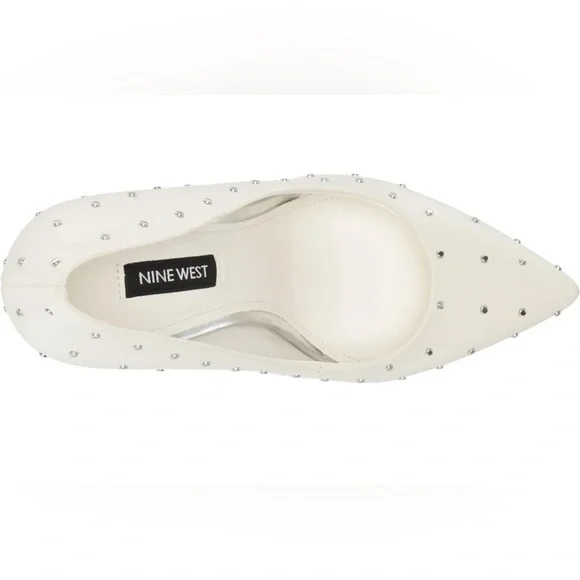 NEW Nine West Trial Women's Rhinestone Dress Pumps White size 7 - Picture 8 of 14